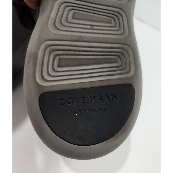 Cole Haan Men Shoe Grandsport Apron Toe Size 8M Gray‎ Suede Sneaker Pre Owned - Picture 9 of 11